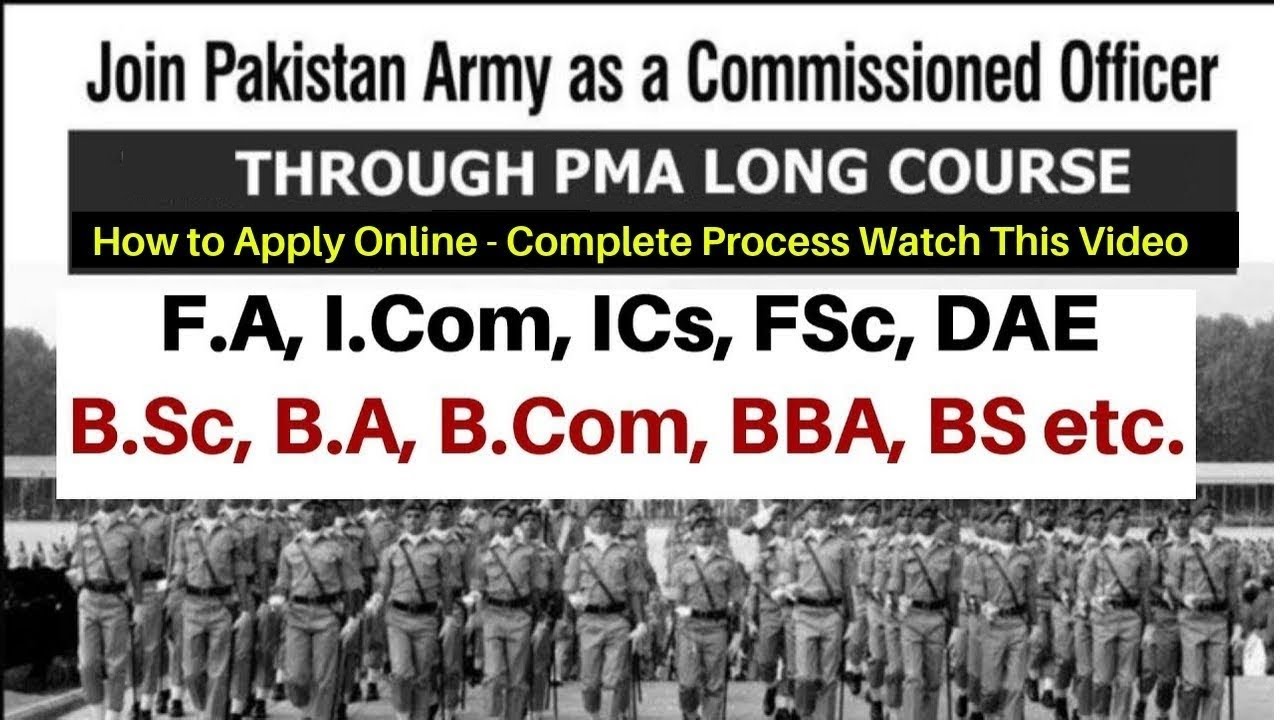 Join Pakistan Army PMA Long Course 147 Apply Online | Join Pak Army as Commissioner Officer  Apply
