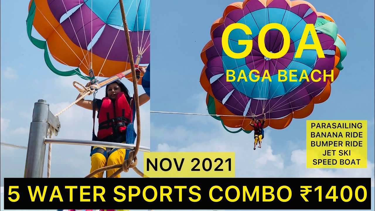 Water Sports In Baga Beach |Parasailing At Goa 🔥5 Water Activities Information