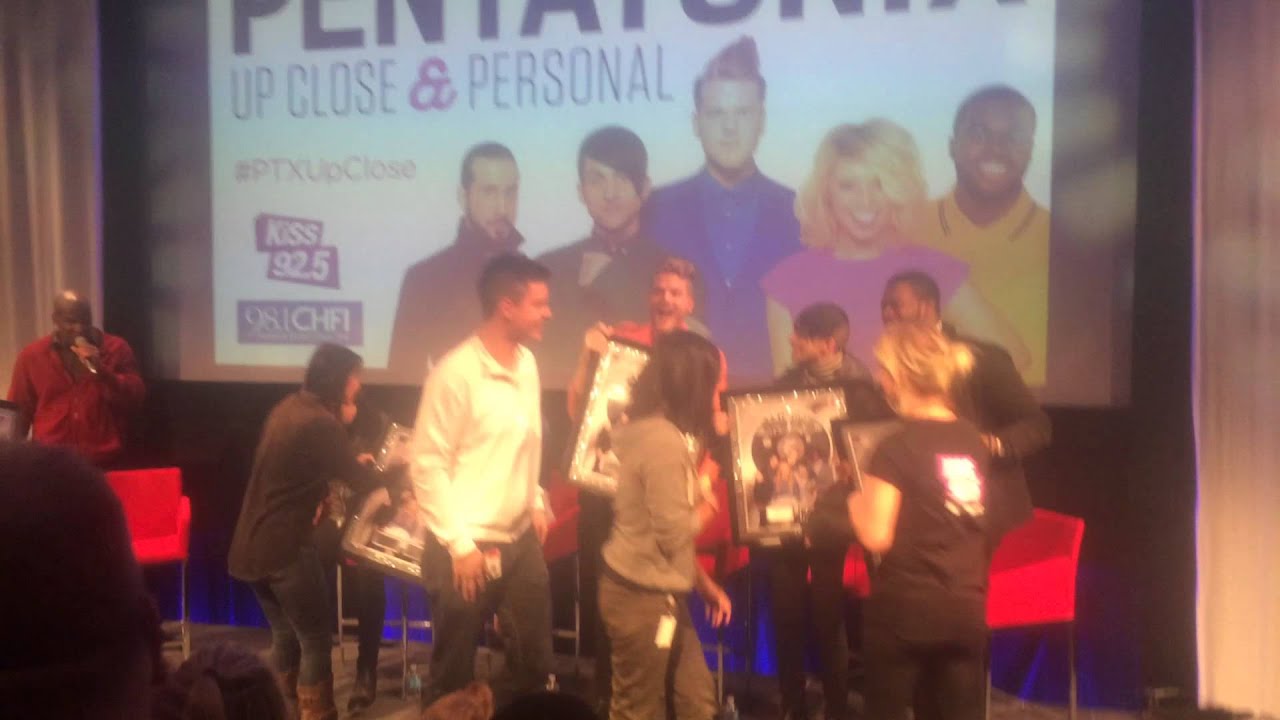 Pentatonix receiving their platinum plaques (Toronto November 30)