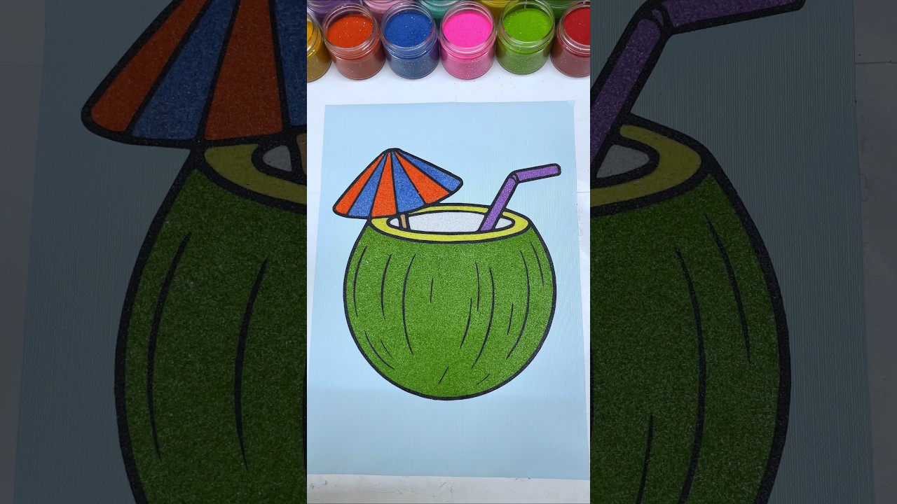 COCONUT JUICE 🥥🌴 Sand Painting 