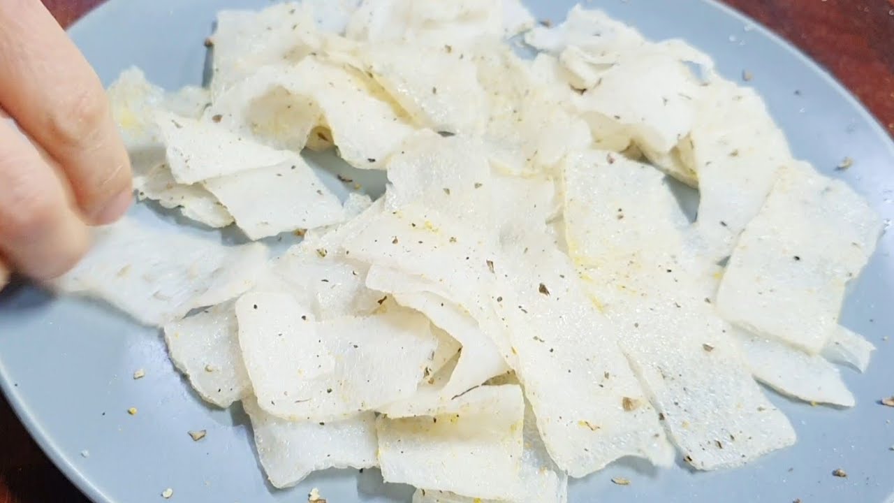 곤약을 조리지 않고 과자로 만들어 줬더니 쳐다도 보지 않던 친구들이 다 먹어 버렸어요/곤약칩Konjac chip.
