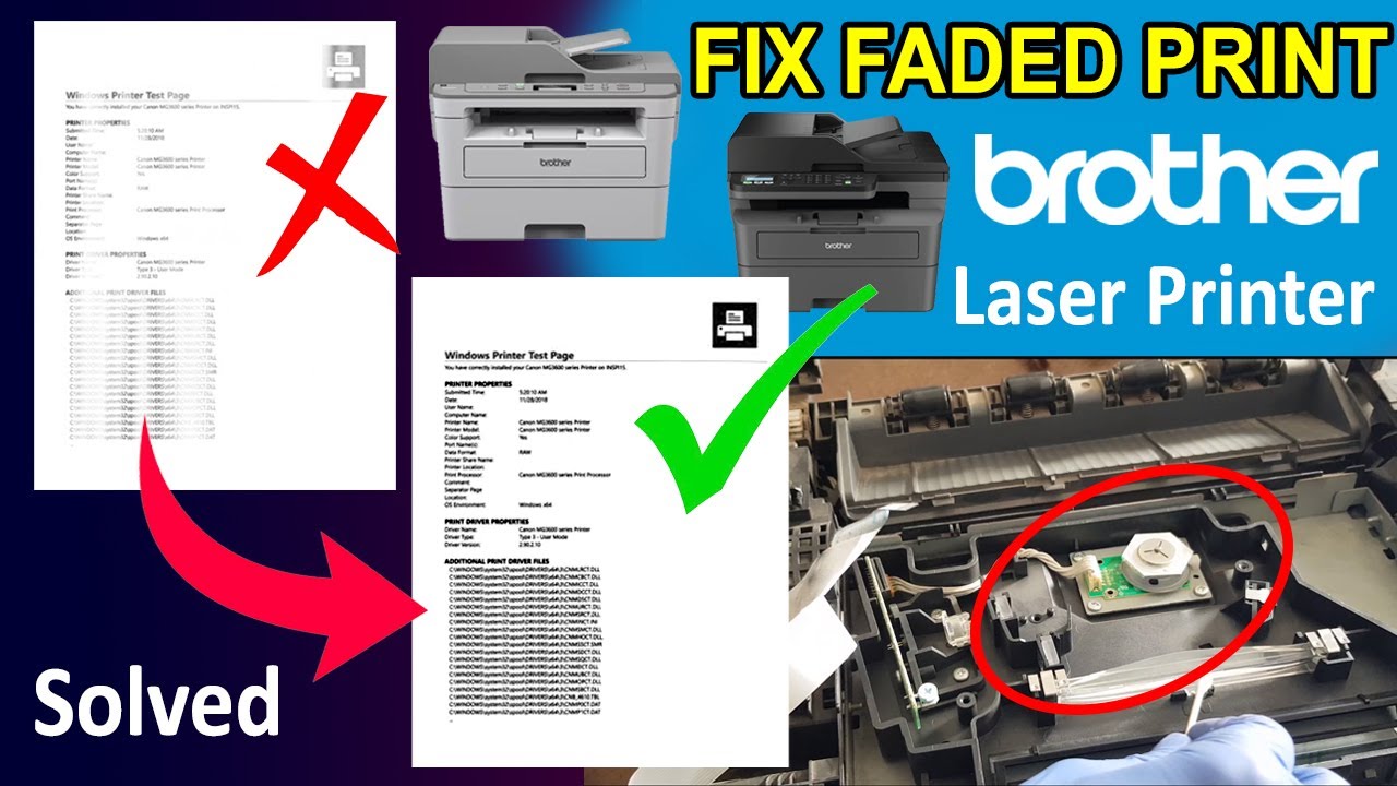 Light & Faded Print Solved on Brother Laser Printer | Brother Printer Faded Print FIX (Easy)