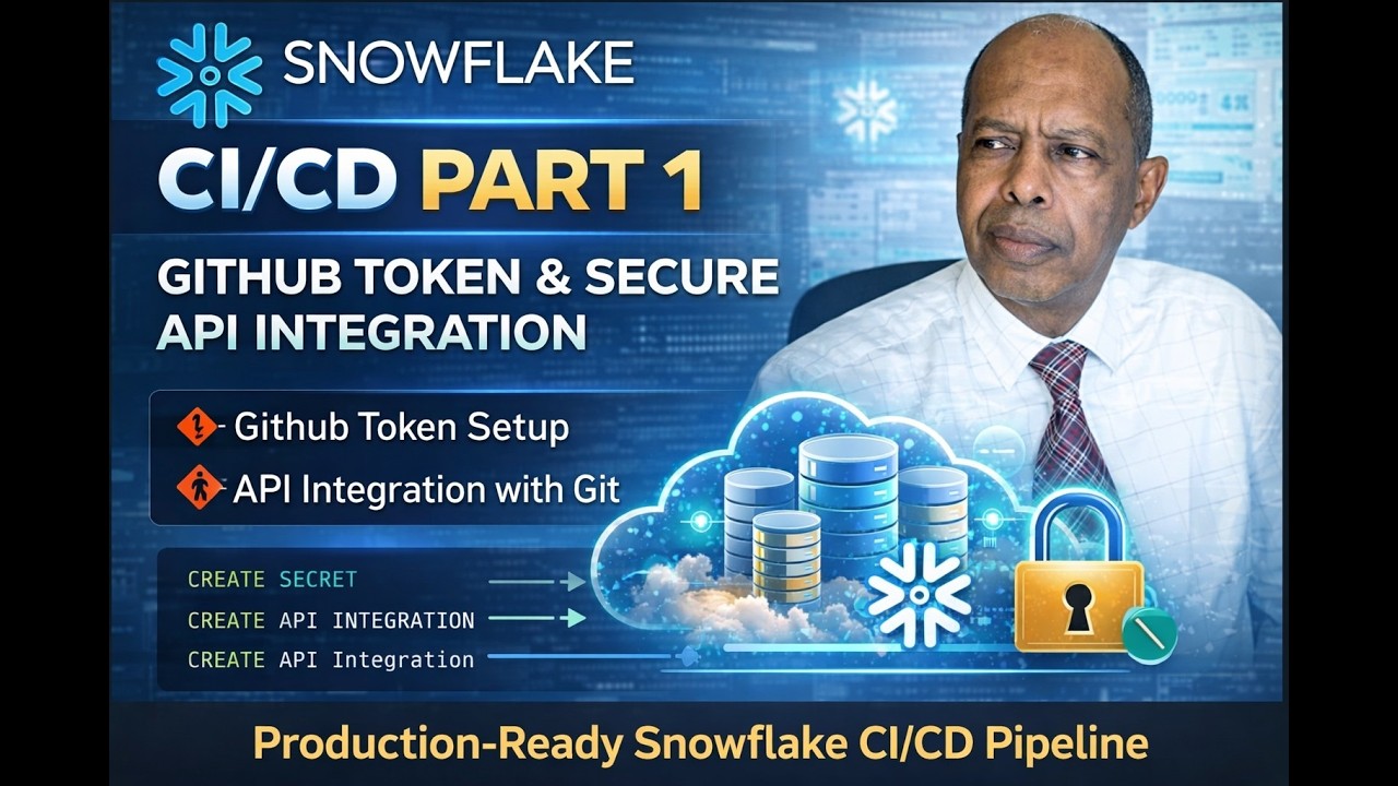 Snowflake CI/CD Part 1 – GitHub Token Setup & Secure API Integration (Production Ready)