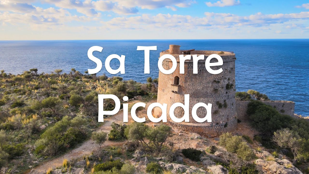 Sa Torre Picada. Port de S&oacute;ller 4K. Diciembre 2020. Cinematic flight