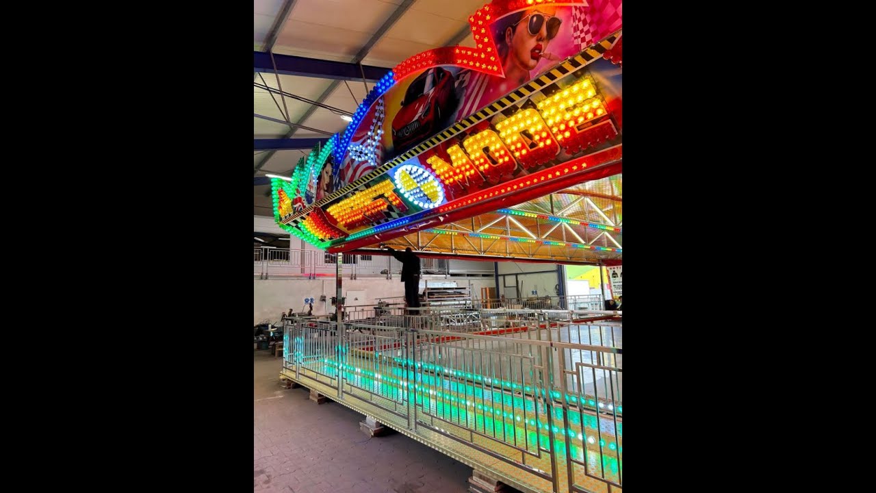 Bumper cars on trailer automatically folding floor from Shangang rides