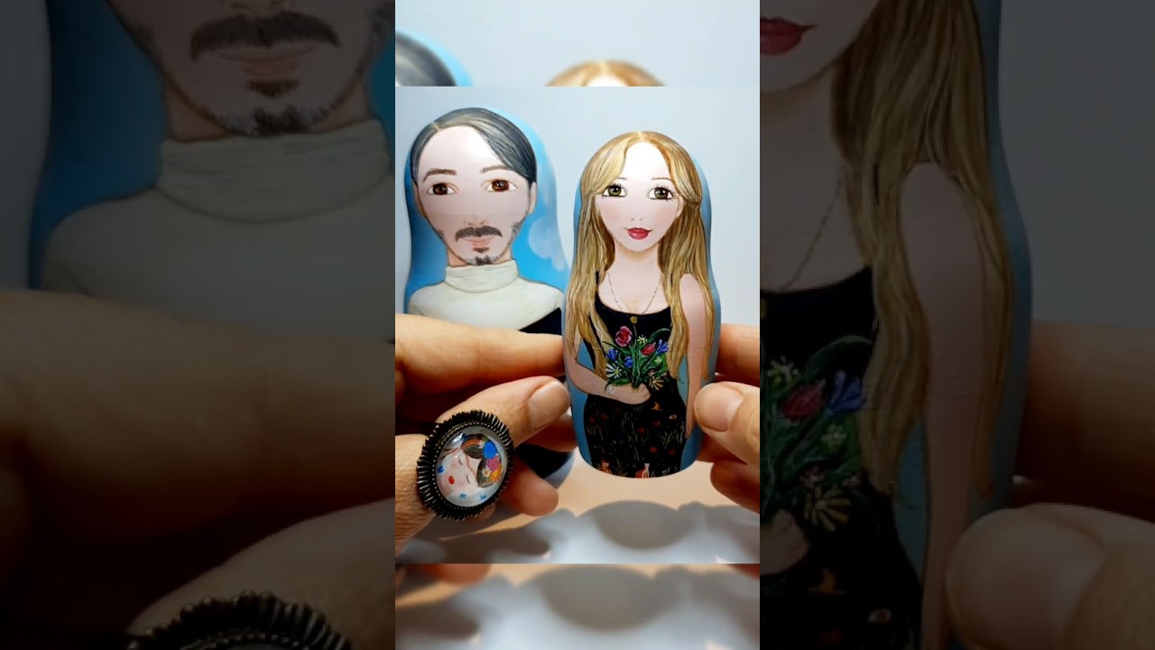 Matrioska  famiglia personalizzata, mandami le vostre foto! #art #matrioska