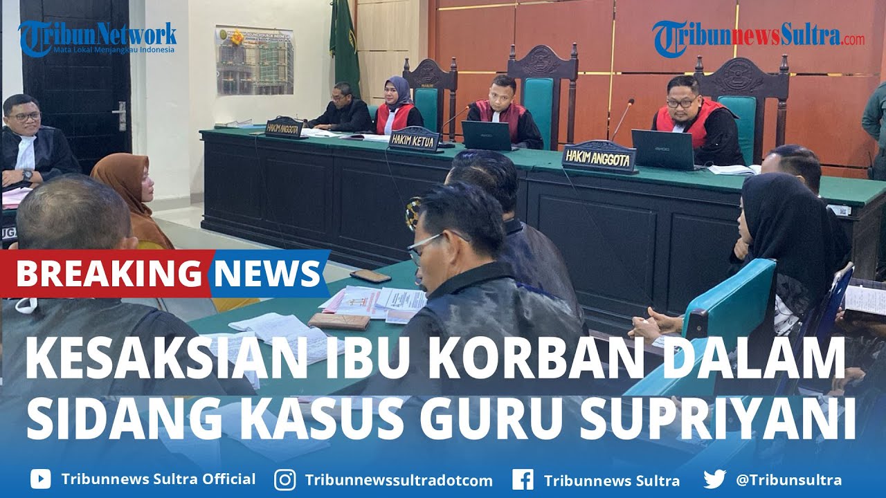 🔴BREAKING NEWS : Ibu Korban Kasus Guru Supriyani Beri Kesaksian Dalam Sidang di PN Andoolo Konsel