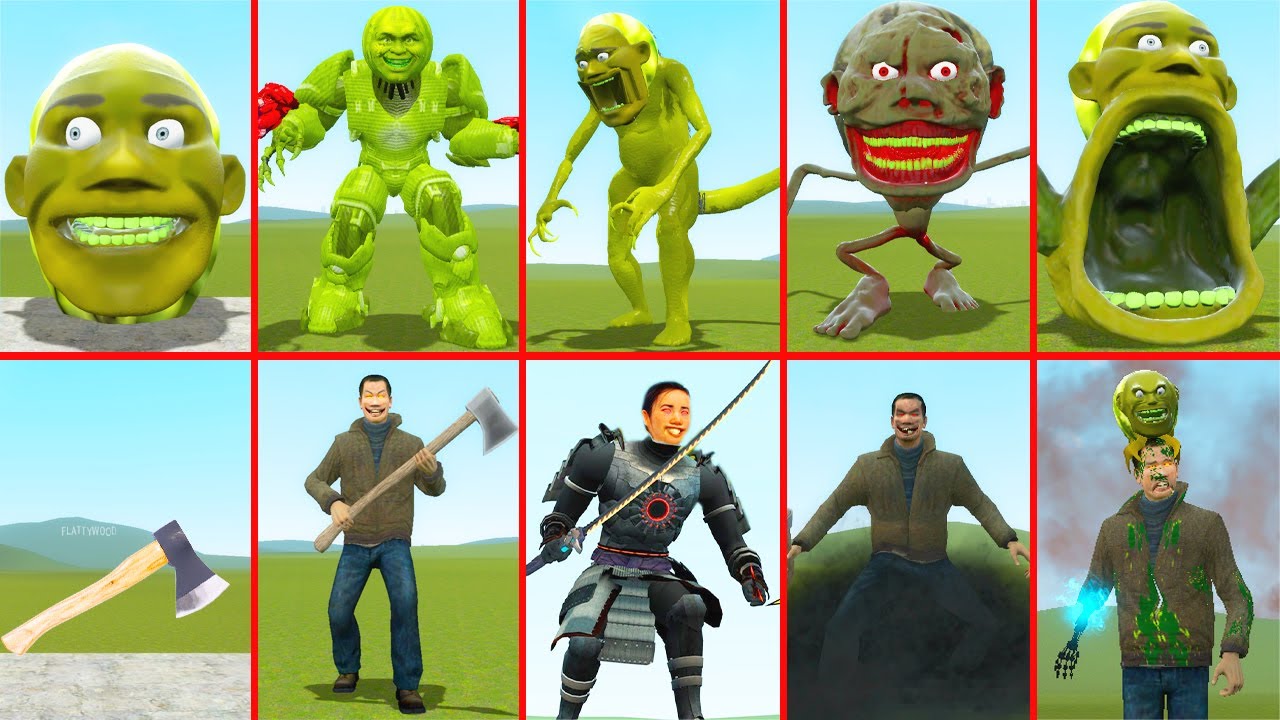 EVOLUTION OF ALL LIN GANG MELON TAPES VS ALL ADAN MECHA AXEMAN CURSED in Garry's Mod