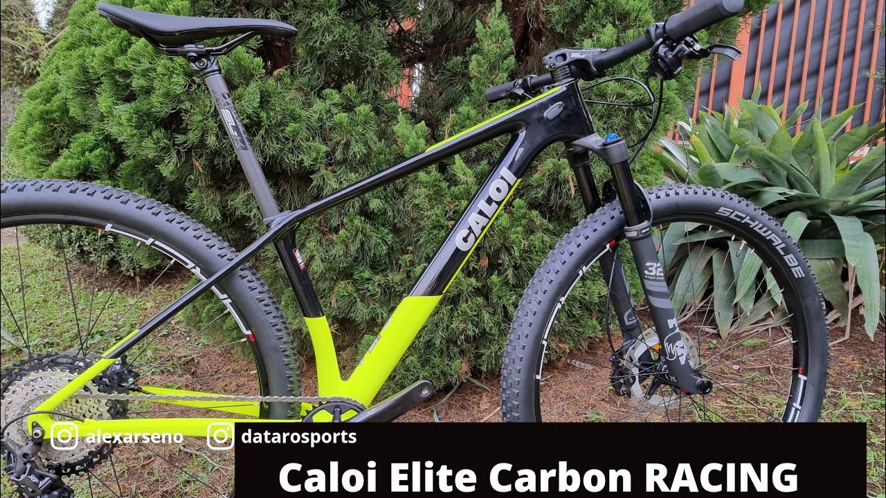 Bicicleta Caloi Elite Carbon Racing Shimano Deore XT. MTB Aro 29