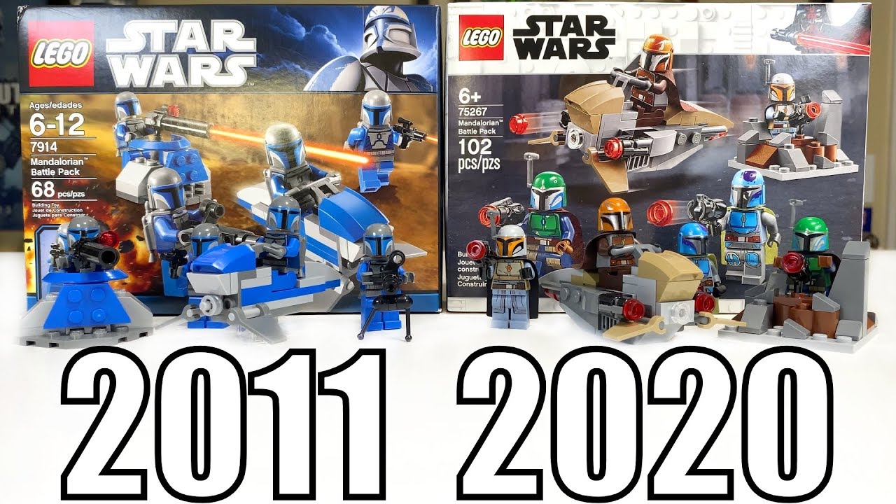 LEGO Star Wars MANDALORIAN BATTLE PACK Comparison! | (7914 vs 75267 | 2011 vs 2020)