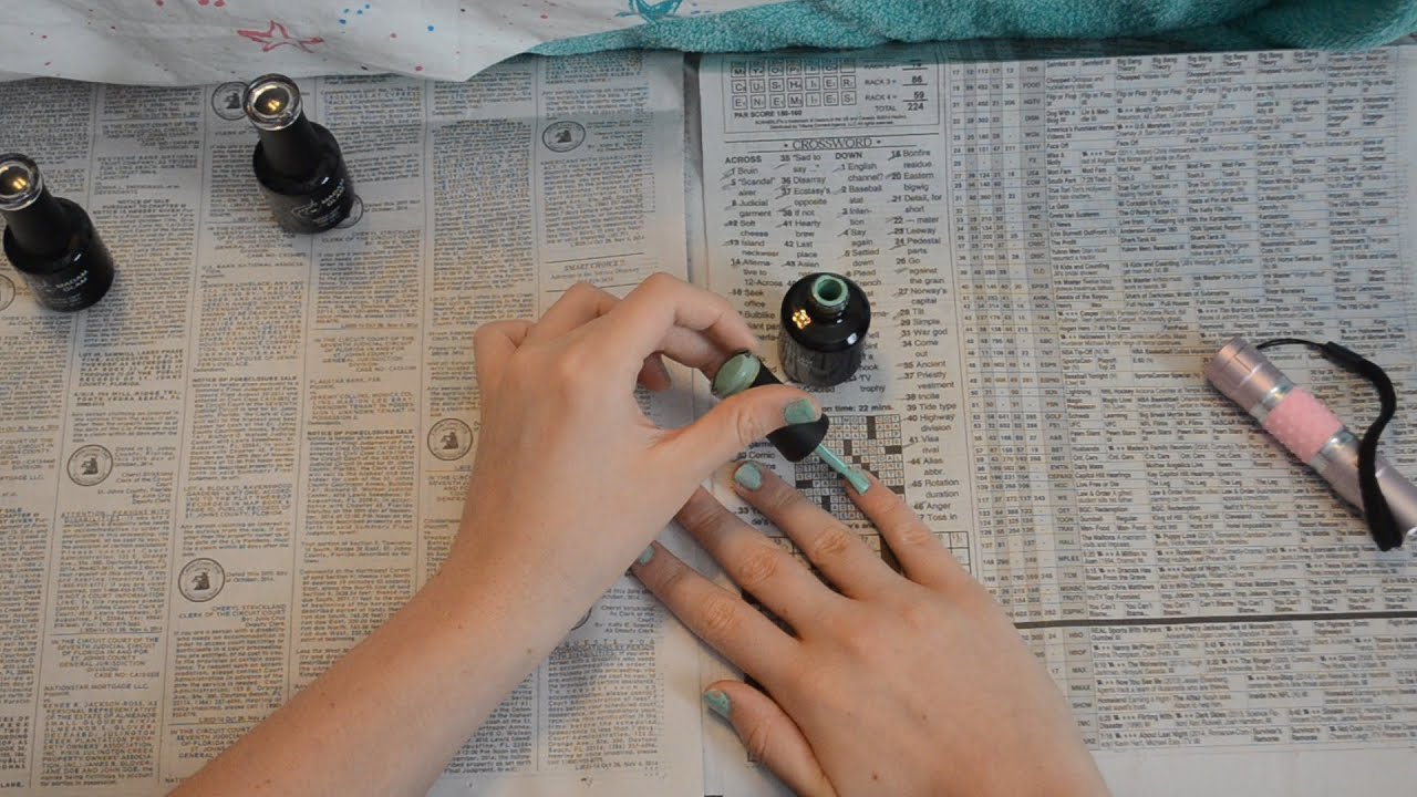 Relaxing Nail Painting *lots of newspaper crinkles, whispering*