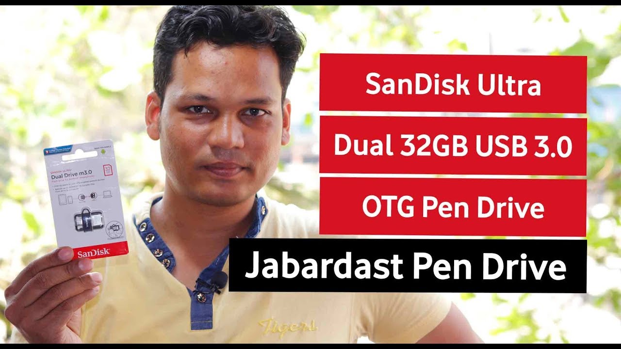 sandisk usb otg pendrive (2019) unboxing and review including speed test