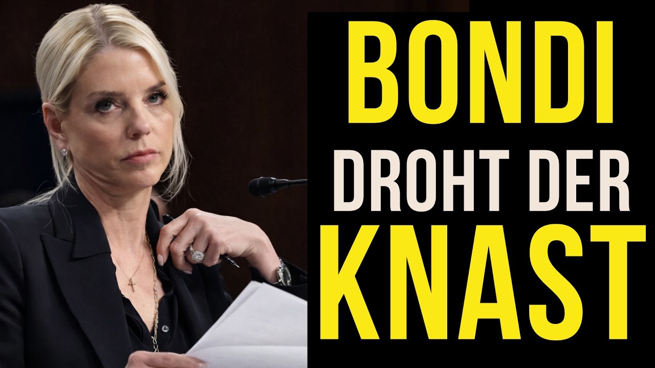 Justizministerin Pam Bondi droht der Knast - Diese Vorladung ist auch für Trump ein Problem!