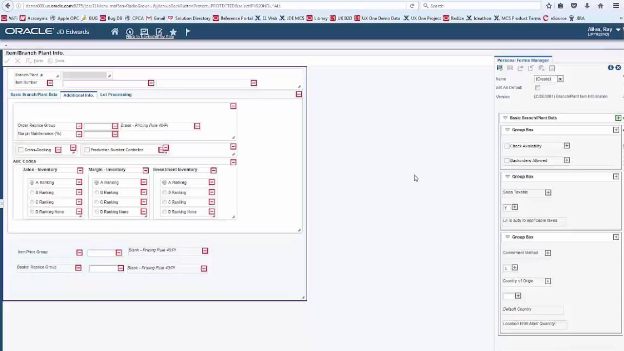 Personalizing JD Edwards Forms - UX One Scores Again