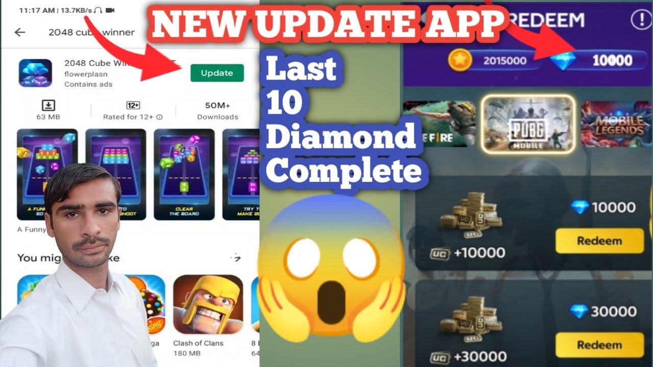 2048 Cube Winner Update App | Update App Cube Winner | Last 10 Diamond Complete | Live Proof