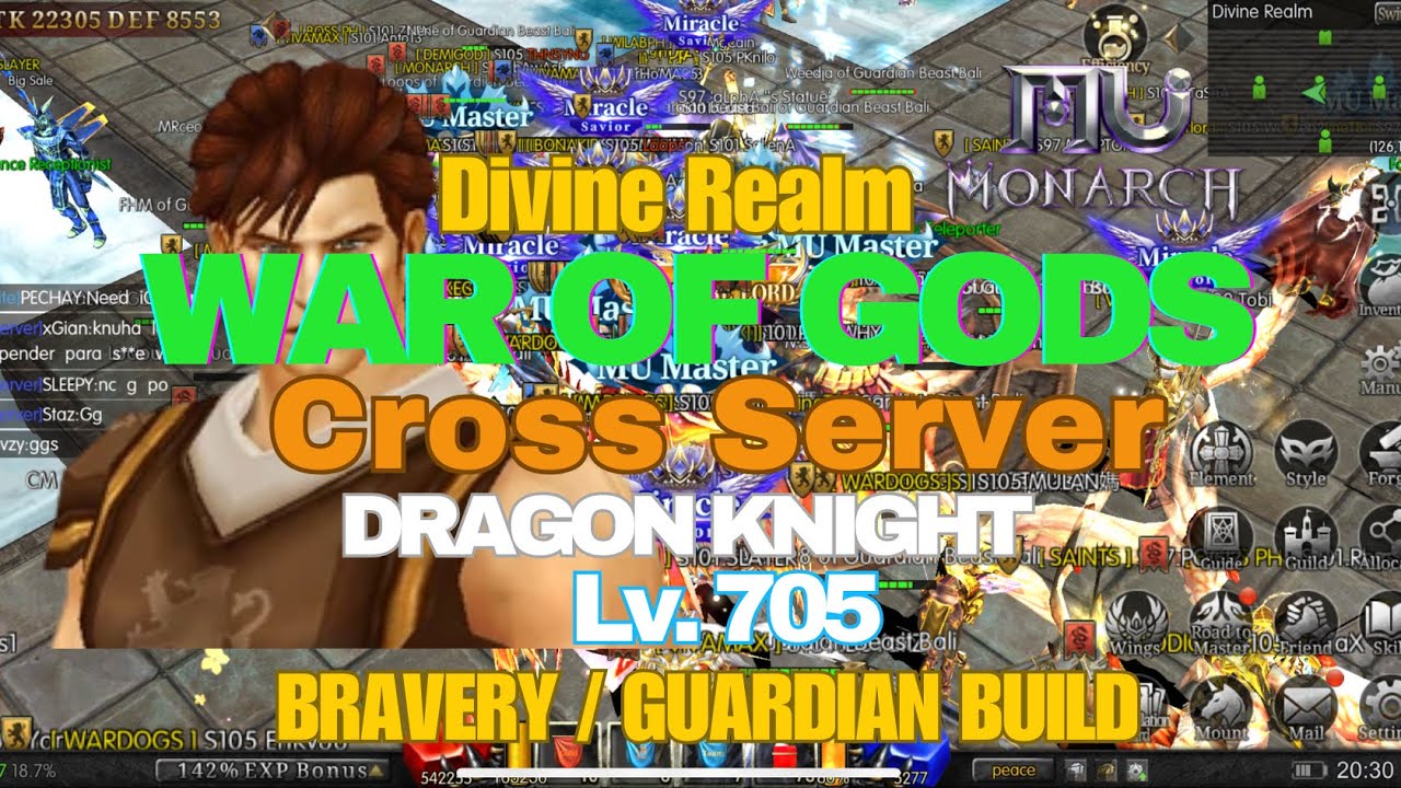 MU MONARCH - Lv. 705 Dragon Knight  - War of Godz - Bravery / Guardian Build #mumonarchsea #mmorpg