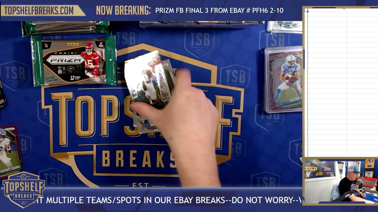 2-10 EBAY BREAK FINAL 3 PRIZM FB HOBBY BREAK #PFH6