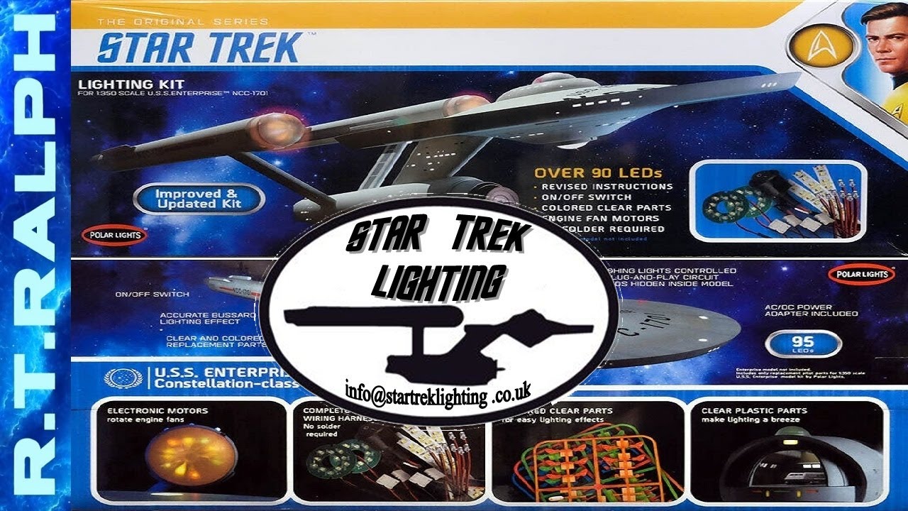 Polar Lights Star Trek 1:350 Scale TOS Enterprise Lighting Kits Review.