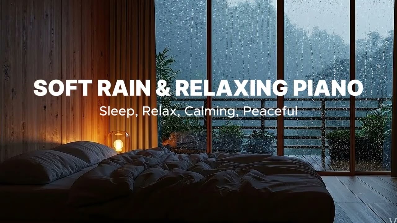 Deep Sleep Music with Relaxing Rain & Gentle Piano – Fall Asleep Faster and Relieve Stress