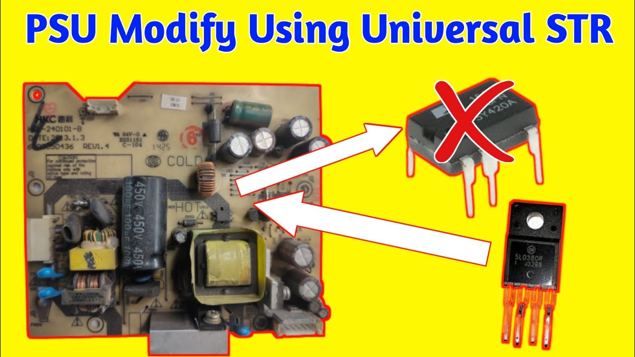 Power Supply 7 Pin IC Modification using universal MOSFET