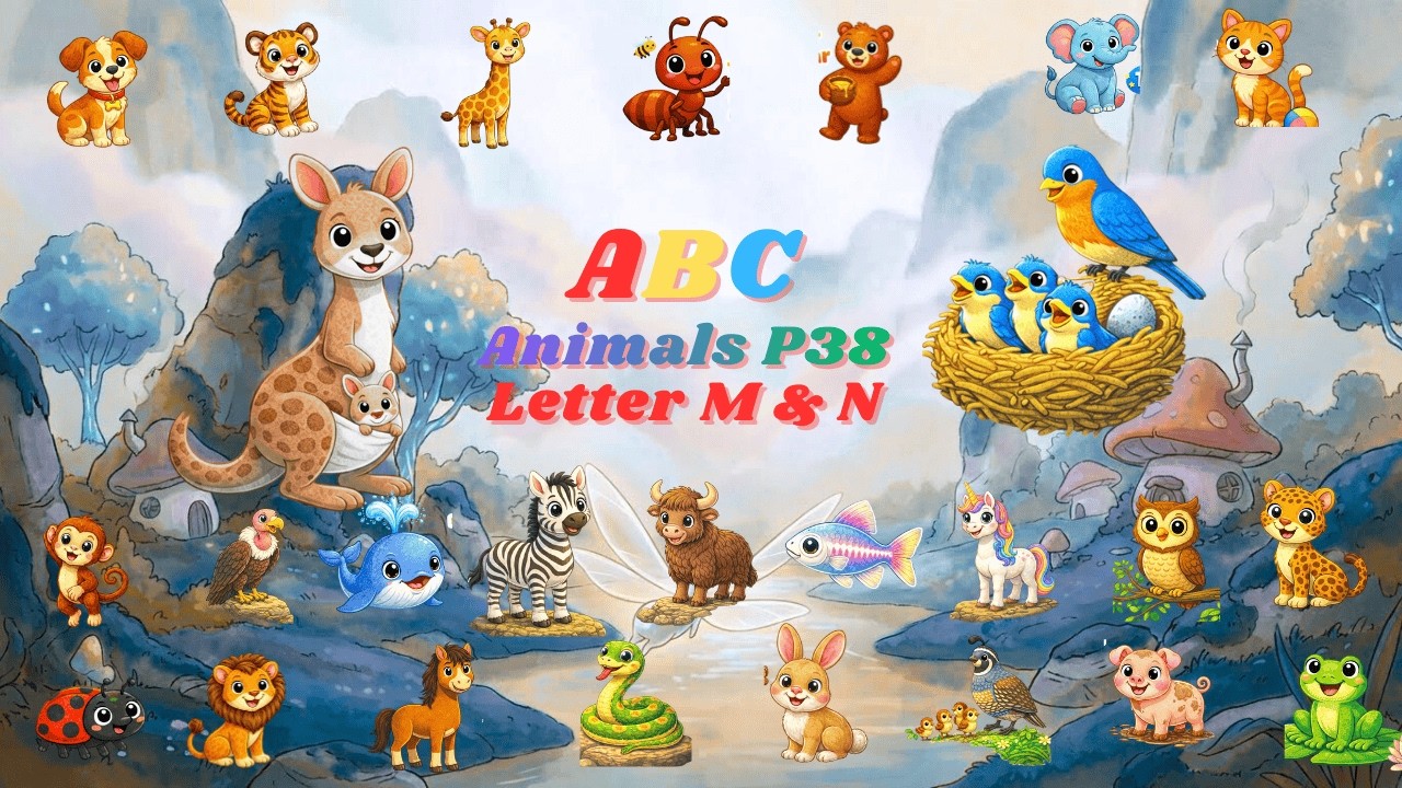 Животные зоопарка ABC, стр. 39, K–N | Детская песенка для детей | Kid TV 365