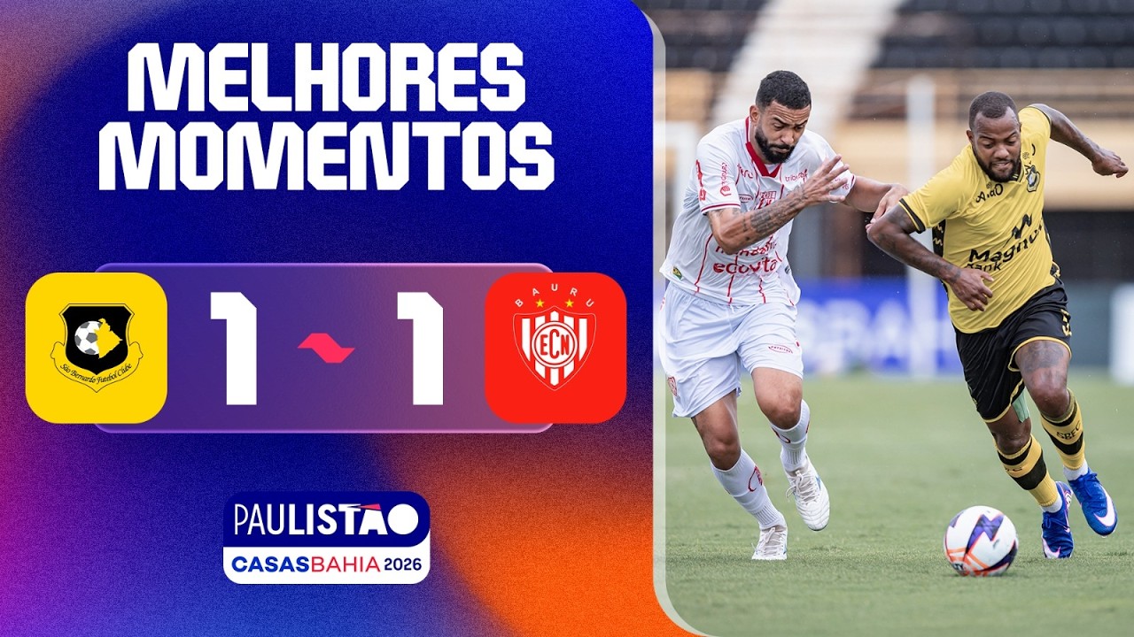 S&Atilde;O BERNARDO 1 X 1 NOROESTE | MELHORES MOMENTOS | 3&ordf; RODADA | PAULIST&Atilde;O CASAS BAHIA 2026