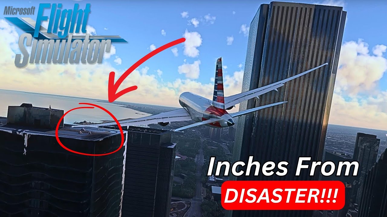 Near Miss During Chicago Sightseeing - Boeing 787-8 w/ TrackIR 5 | OnAir Career Mode | MSFS 2020