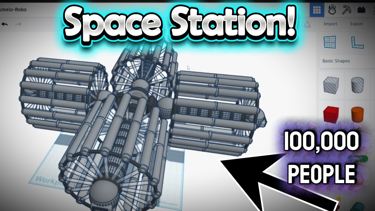 Урок по Tinkercad: Огромная космическая станция!!! (3D-моделирование)