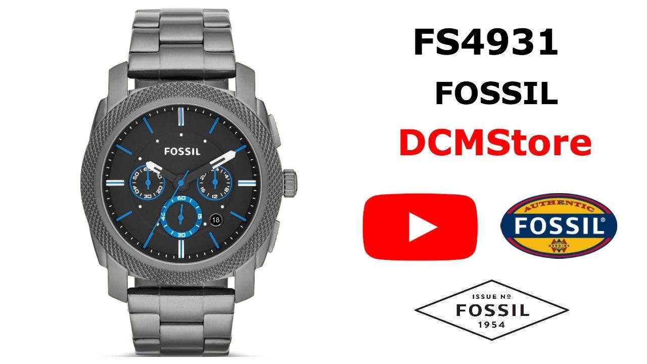 FS4931 Fossil Machine Chronograph Smoke