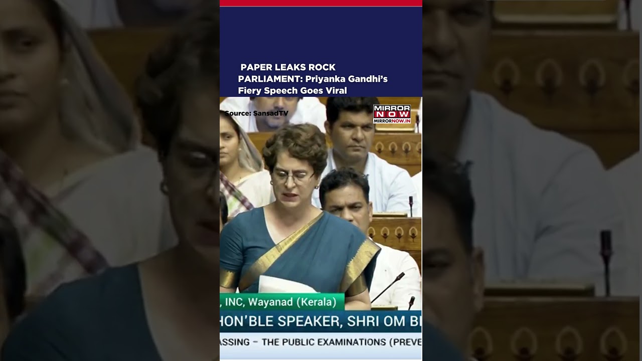 Priyanka Gandhi Blasts Govt: 'Paper Leak Mafia Must Be Removed' | Parliament Erupts #ytshorts