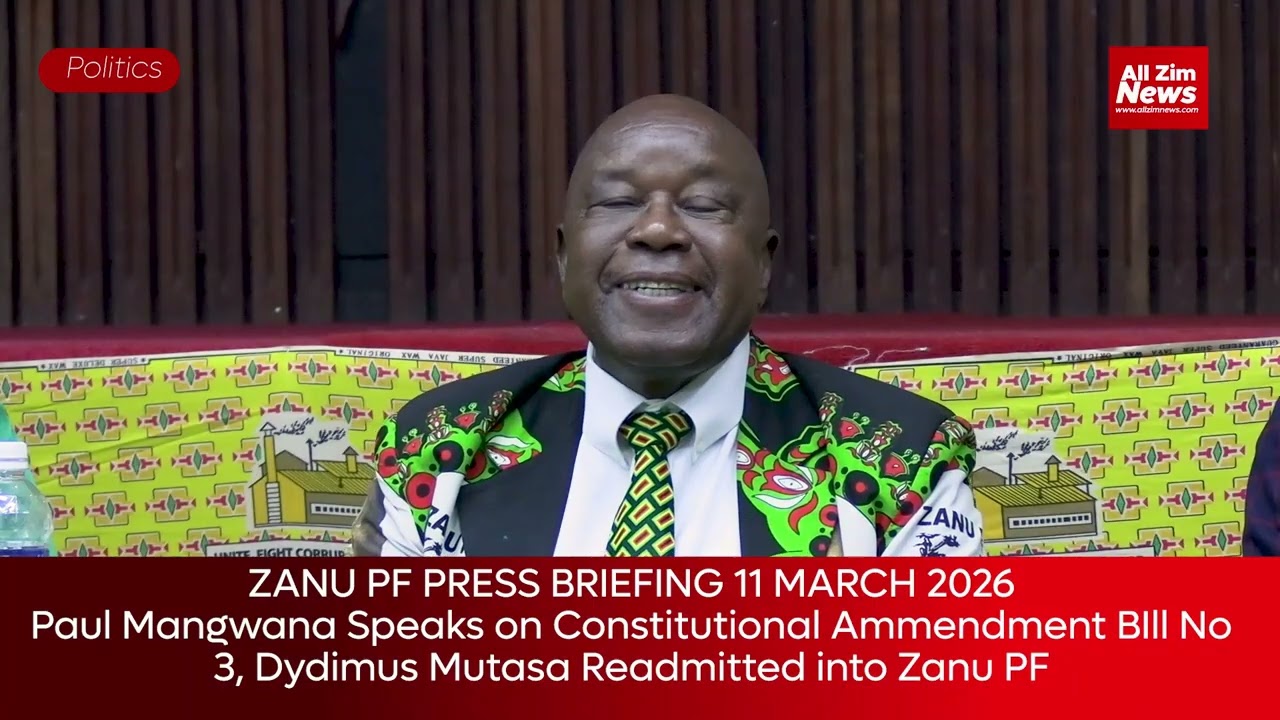 Zanu PF Presser 11 March | Dydimus Mutasa back into Zanu PF| Constitutional Ammendment Bill No3