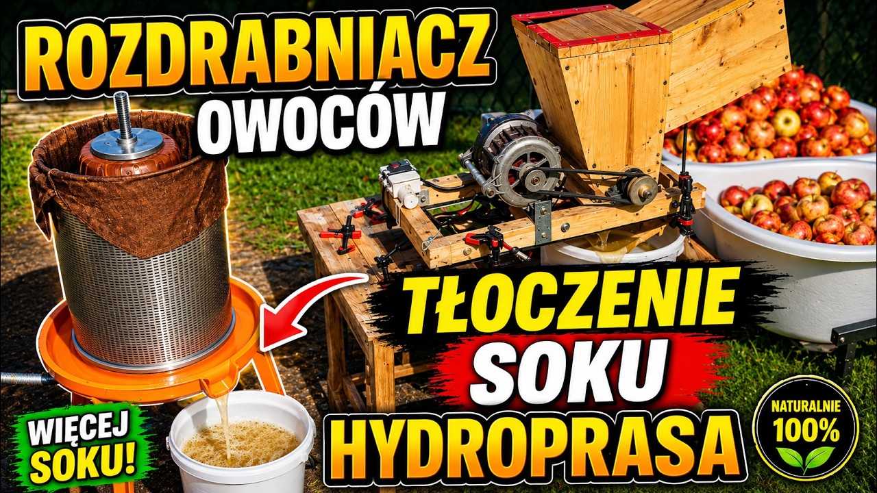 Domowy rozdrabniacz do jabłek,gruszek🍎🍐🍏 wyciskanie soku z jabłek hydroprasą SPEIDEL / APPLE GRINDER