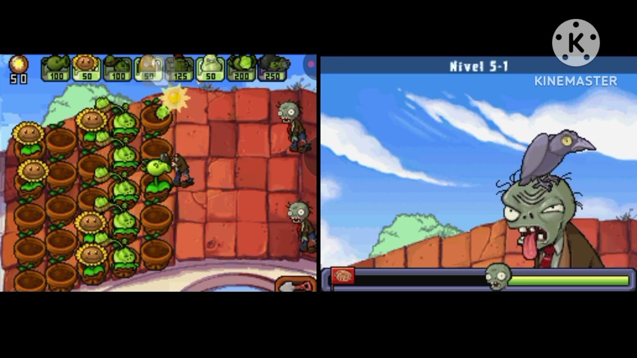 Jugando PvZ Nintendo Ds En El Tejado