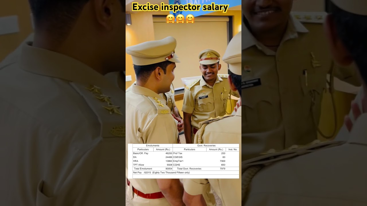 Excise inspector || SSC CGL || Salary Kitna hota he 🤗#salary #inspector #motivation #share