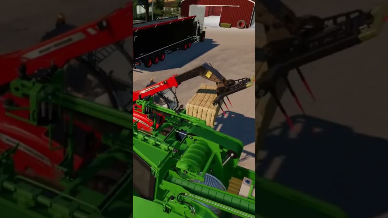 Making pellets - Premos 5000 - Farming Simulator - Stone Valley - #farming #pellets #krone