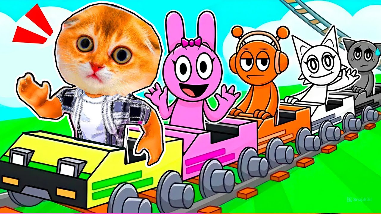 ЕДУ НА ВАГОНЕТКЕ В РОБЛОКС! ГИГАНТСКИЕ МОРФЫ СПРУНКИ! Cart Ride Into Sprunki