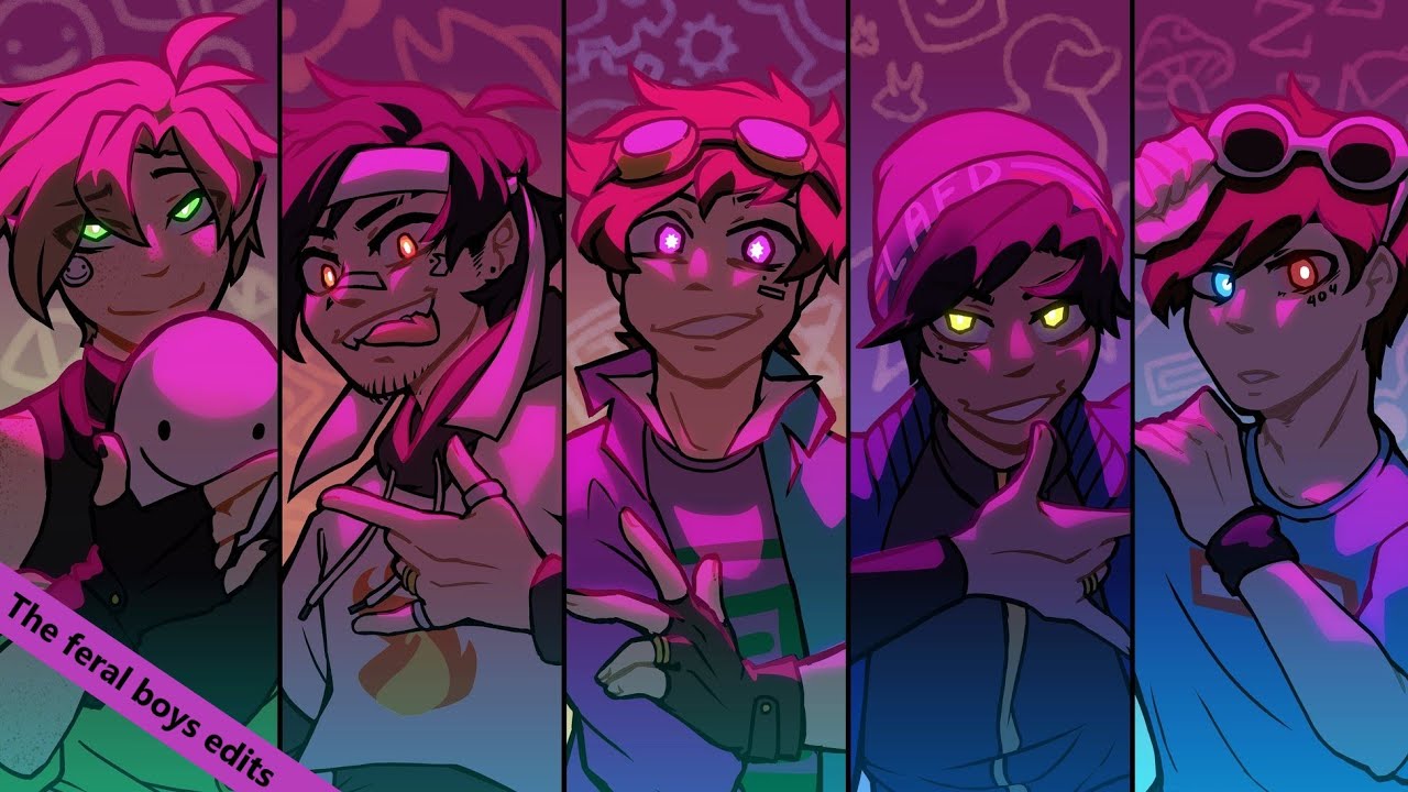 The Feral boys edits because I had to free up space in my phone [TW: Flash]