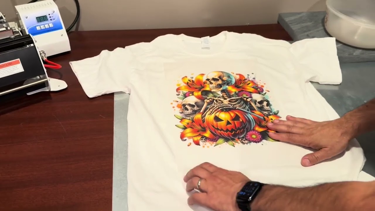 Halloween Shirt Made With The UNINET IColor 650 and IColor Select paper