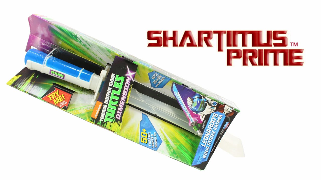 TMNT Dimension X Leonardo Ninja Strike Space Katana Sword Nickelodeon Cartoon Toy Review