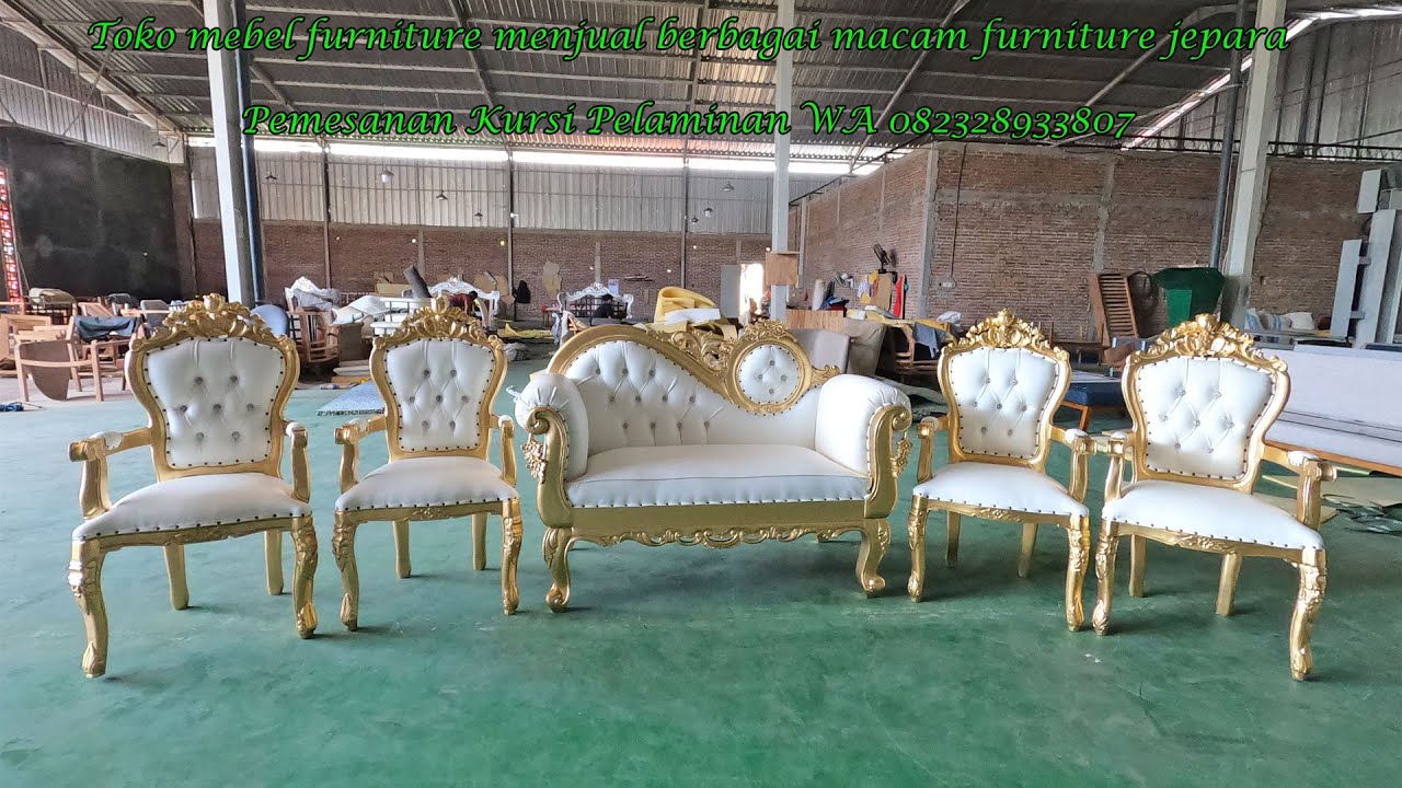 set kursi pelaminan cat duco dekorasi pengantin sofa lois