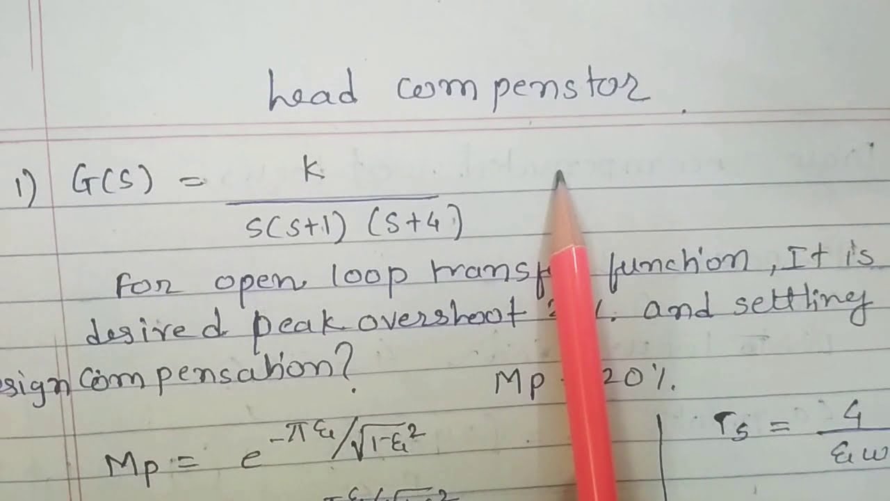 Lead compensator using root locus