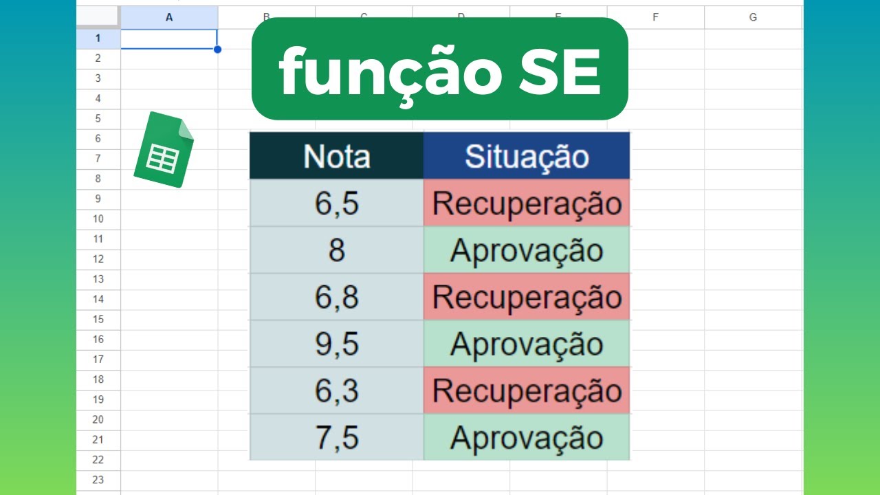 Fun&ccedil;&atilde;o SE no Planilhas Google! Condi&ccedil;&atilde;o e express&atilde;o l&oacute;gica? Aprenda essa estrutura condicional!