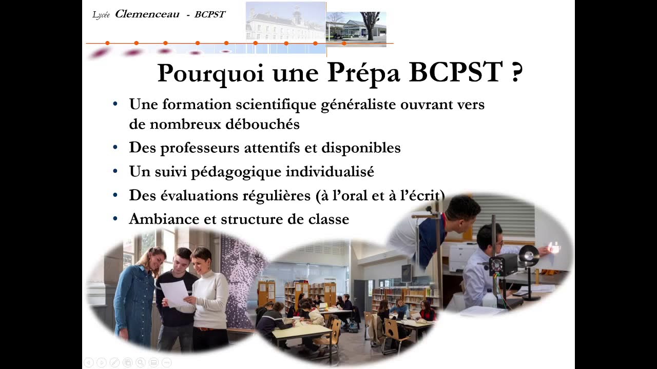 Diaporama Présentation de la filière BCPST - Lycée Clemenceau - Nantes