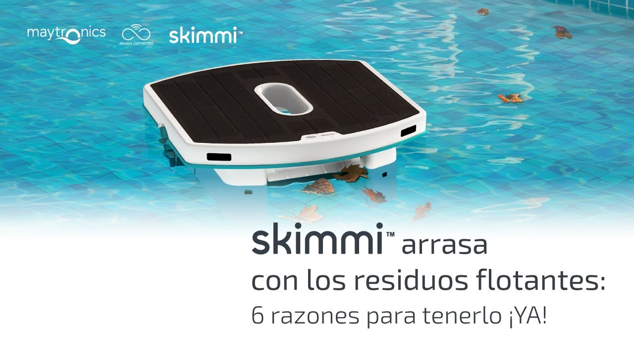 6 razones para comprar Dolphin Skimmi&trade;, el robot limpiador de superficie de piscina solar