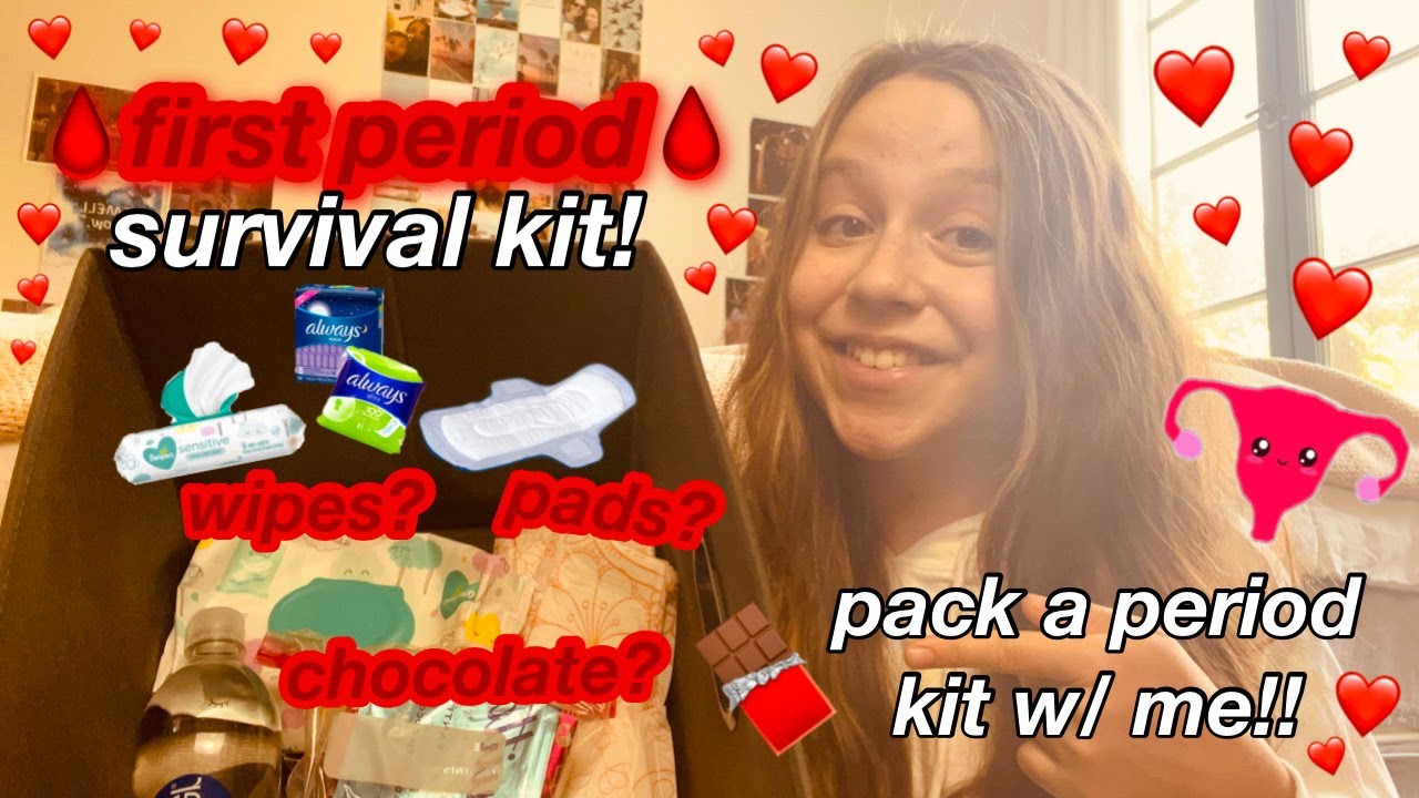 first period survival kit - what to include in your period kit!!