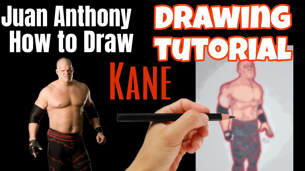 How To Draw WWE Wrestler Kane!/ Juan Anthony Drawing Tutorial! #howtodraw #wwe #kane #art 