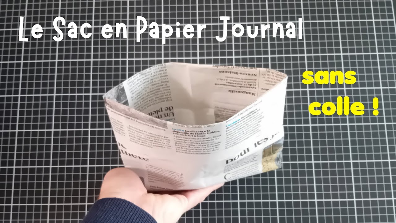 Comment faire un sac en papier journal 📰✨– Sac en papier facile ! (SANS COLLE)