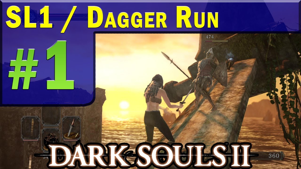 DARK SOULS 2 - SL1 DAGGER RUN Part 1 Forest Of fallen Giants HD