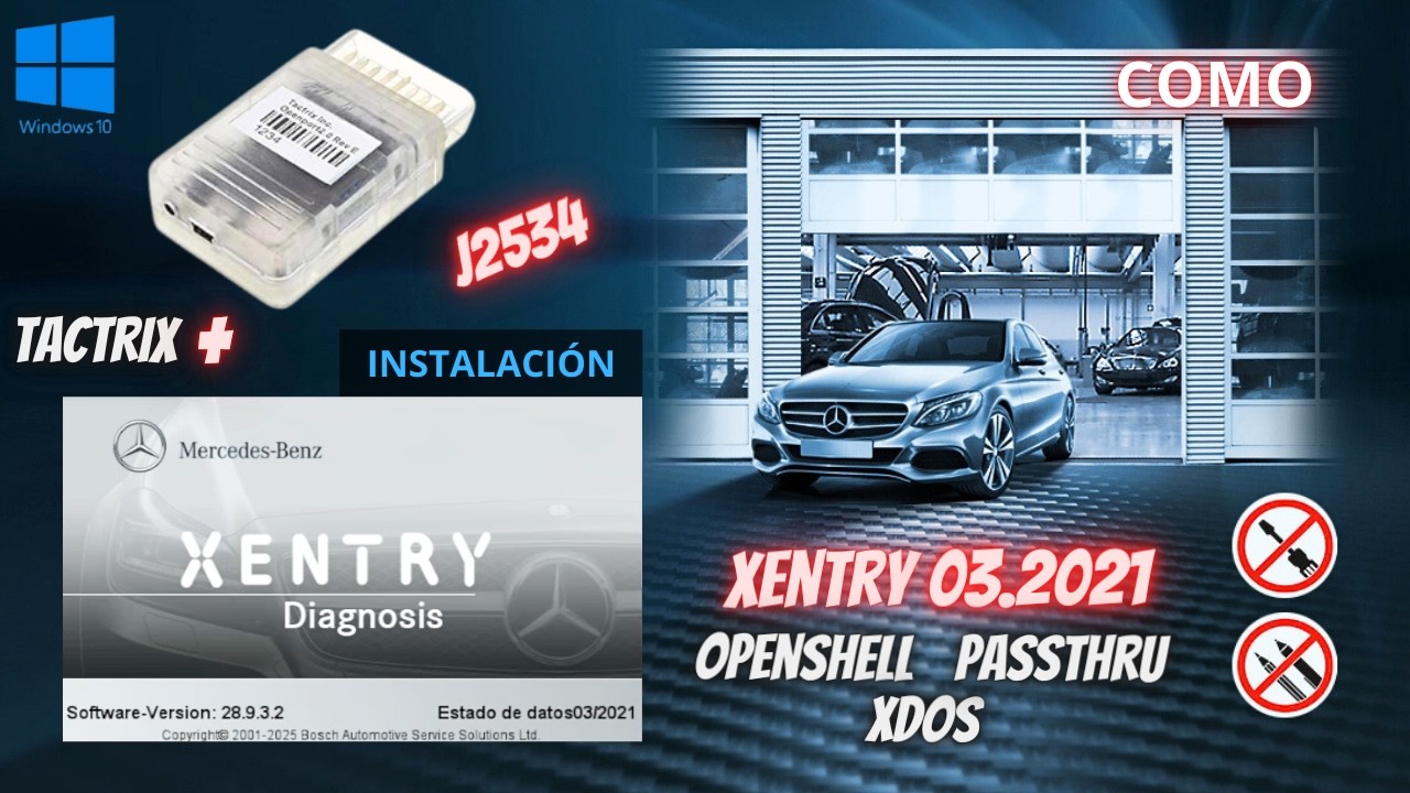 Instalación y activación (Completa) XENTRY 03.2021 (PassThru) Mercedes-Benz (Paso a paso)