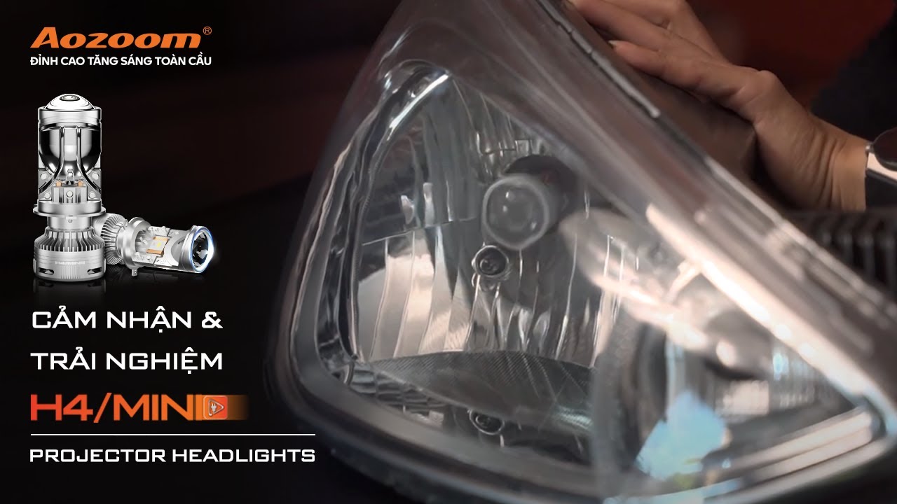 AOZOOM | REVIEW TRẢI NGHIỆM BI-LED MINI H4 | PLUG & PLAY